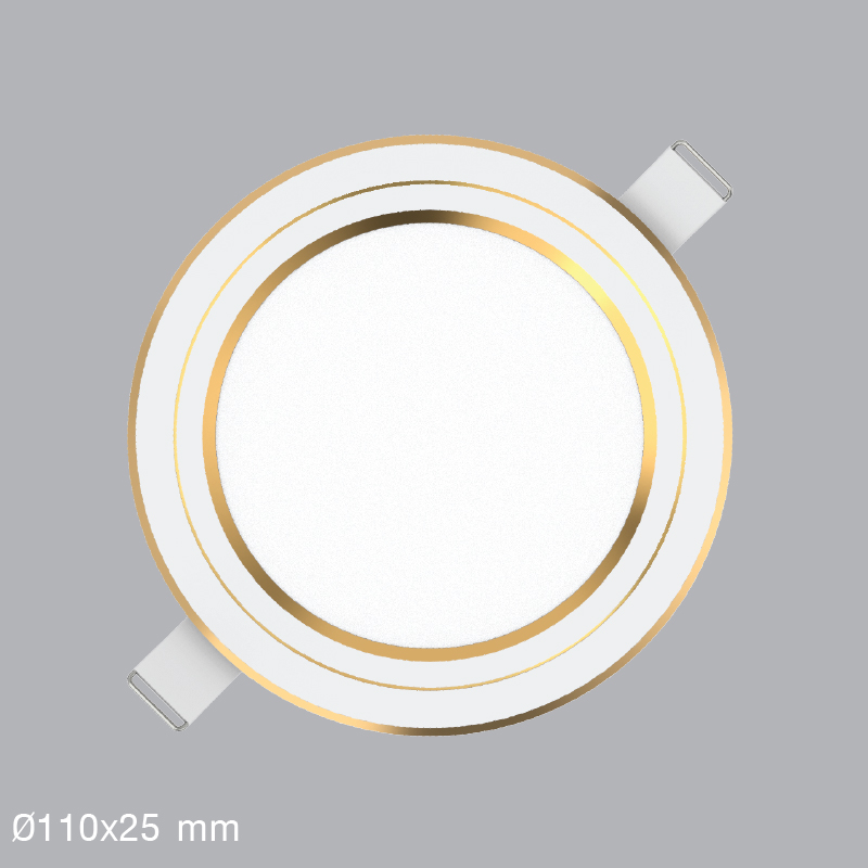 TP-11244 - Đèn LED Panel Âm Trần RPL 7W Viền Vàng