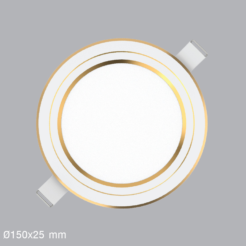 TP-11258 - Đèn LED Panel Âm Trần RPL 12W Viền Vàng 3 Chế Độ Màu