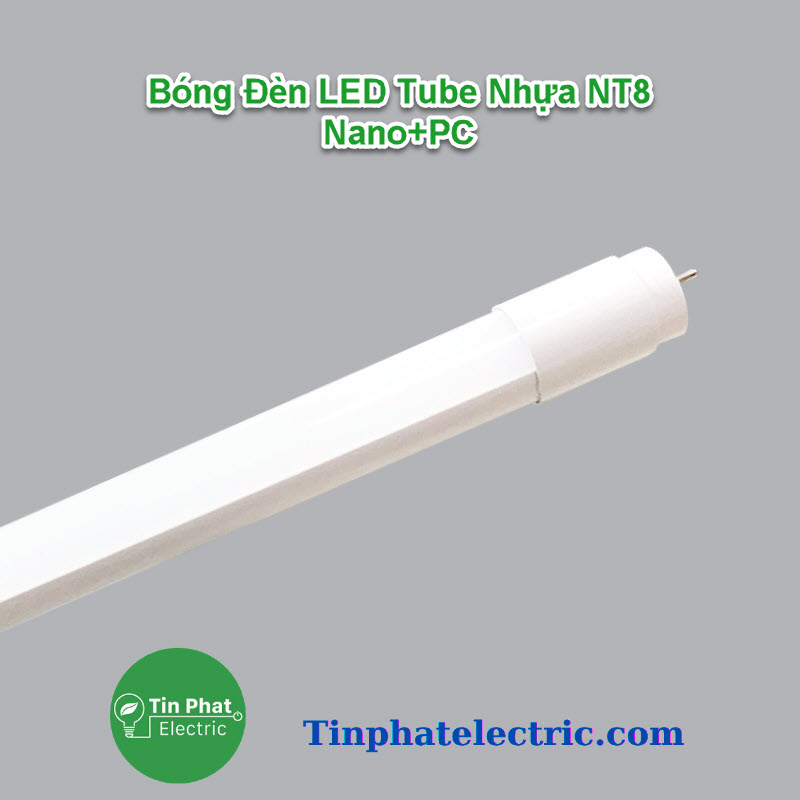 TP-12759 - Bóng Đèn LED Tube Nhựa NT8 Nano+PC ( 60cm 9W, 1m2 18W ) - Ánh sáng Trắng, Vàng