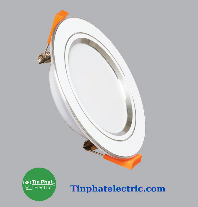 TP-13089 - LED Downlight Âm Trần, Viền Bạc Seri DLB (5W, 7W, 9W & 12W) - Trắng, Vàng, Trung tính & 3 Chế độ màu