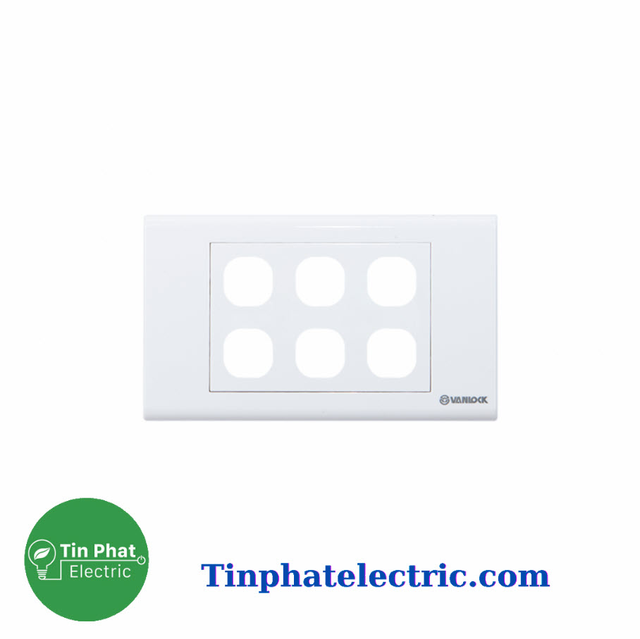 TP-8640 - Ổ cắm công tắc Sino - Mặt 6 lỗ - S186/X