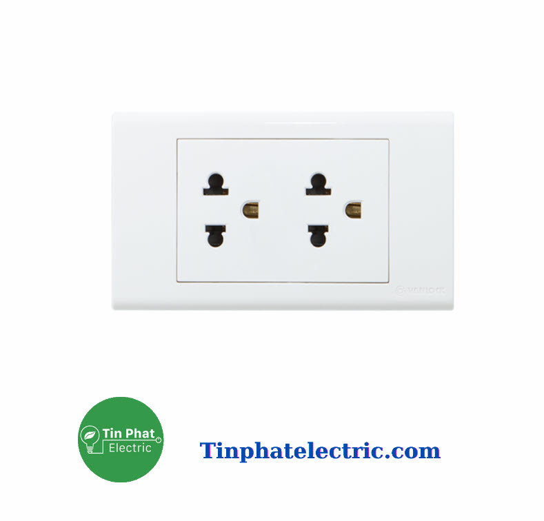 TP-8670 - Ổ Cắm S18UE2 ( 2 Ổ cắm 3 chấu 16A-250VAC - Sino Vanlock )