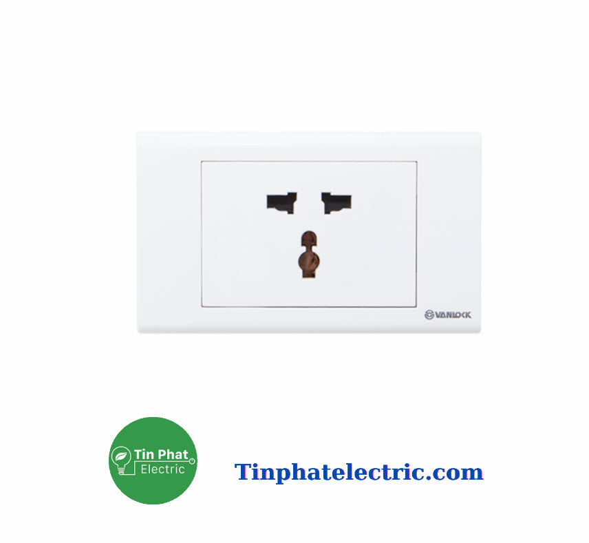 TP-8676 - Ổ Cắm S18UAM ( Ổ cắm đa năng có màn che 16A-250VAC - Sino Vanlock )