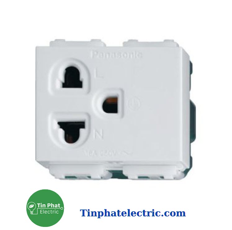 TP-8687 - Ổ cắm đơn 3 chấu có màng che - Panasonic ( WEV1181SW/ WEV1181-7SW )