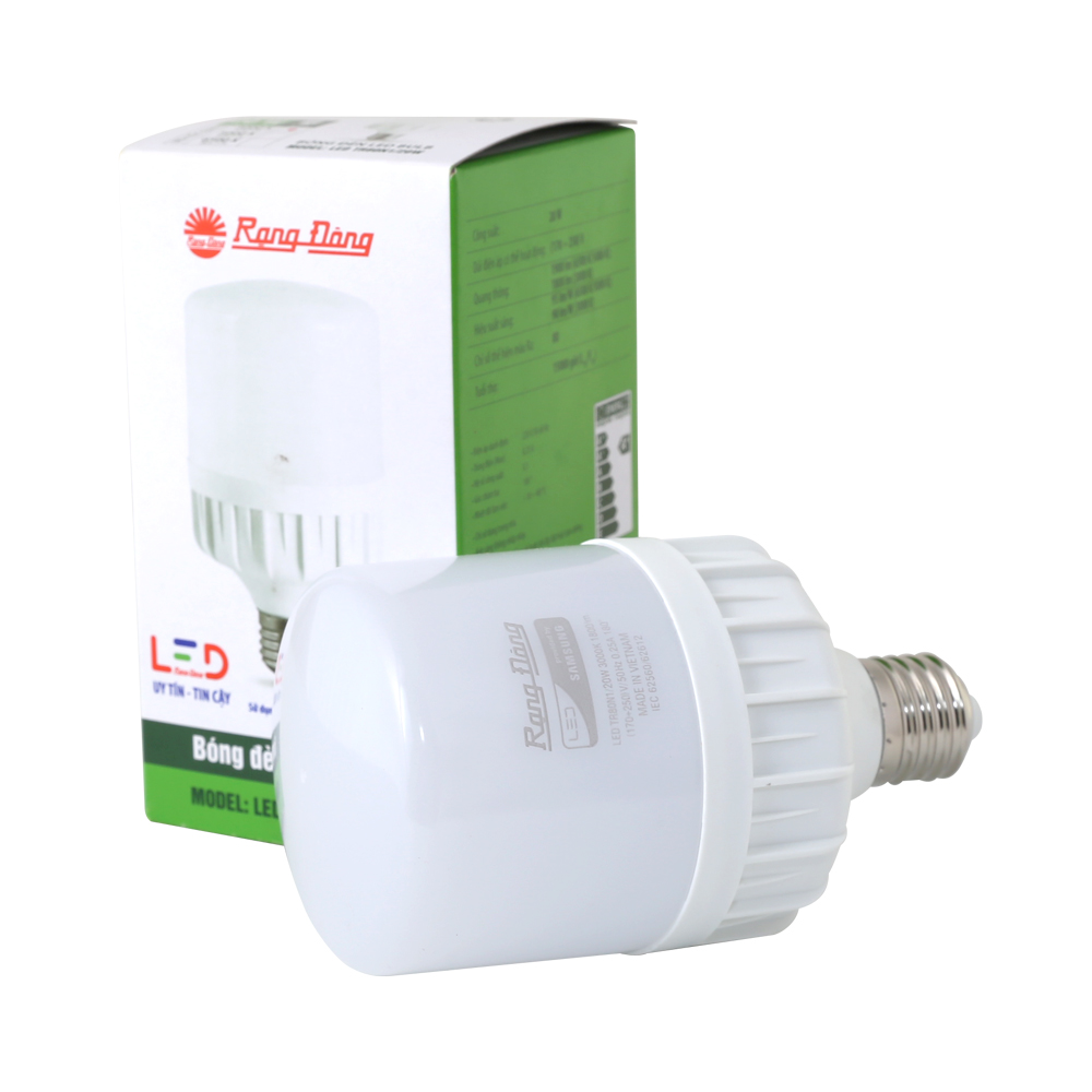TR80N1/20W.H - Bóng đèn LED BULB Trụ 20W Rạng Đông