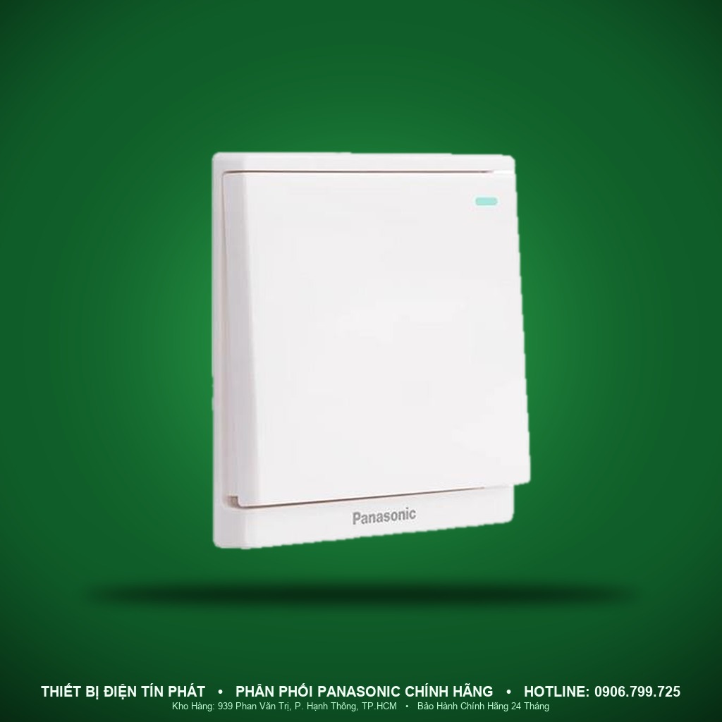WMF511-VN - WMF511-VN – Bộ 1 công tắc B 1 chiều bắt vít có chỉ báo quang 10A 250V, màu trắng – Moderva – Panasonic