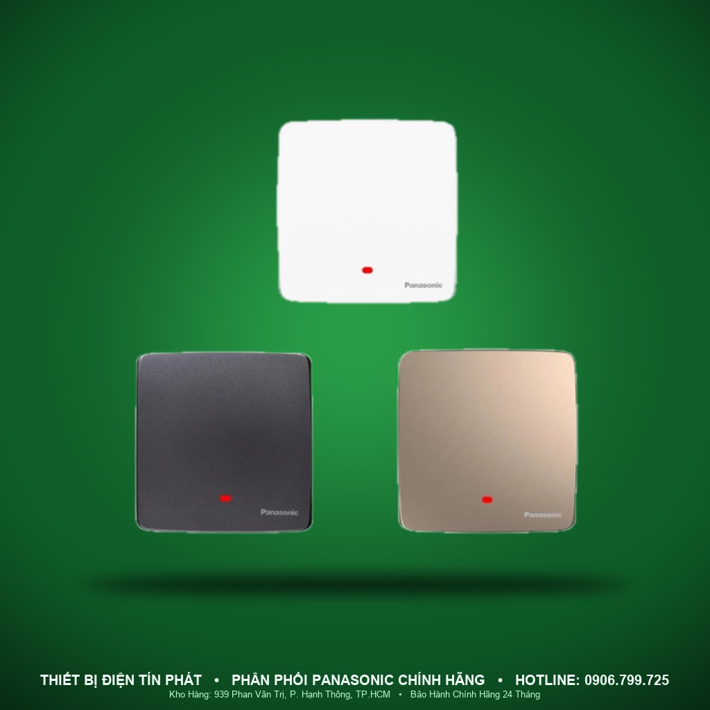 WMTV503307MYZ-VN - WMTV503307MYZ-VN – Bộ 1 công tắc D 2 tiếp điểm có đèn báo, bắt vít, 20A 250V, màu vàng ánh kim – Minerva – Panasonic