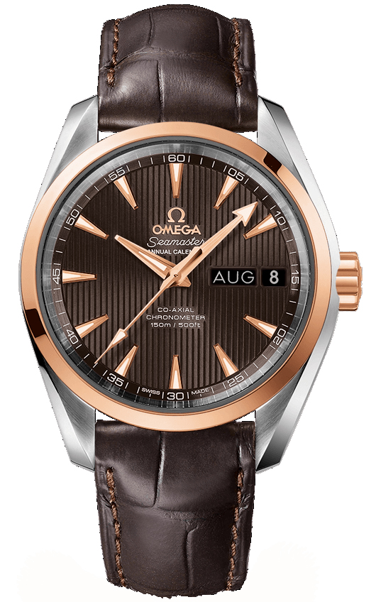 SEAMASTER AQUA TERRA 150M OMEGA CO-AXIAL 18K RED GOLD BENZEL MEN'S WATCH 231.23.39.22.06.001 , 38.5MM