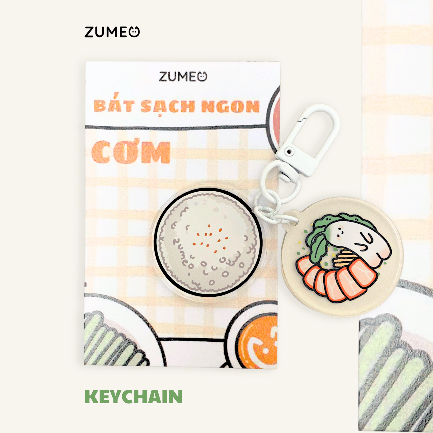 Móc khóa Củ Cải - Bát Sạch Ngon Cơm