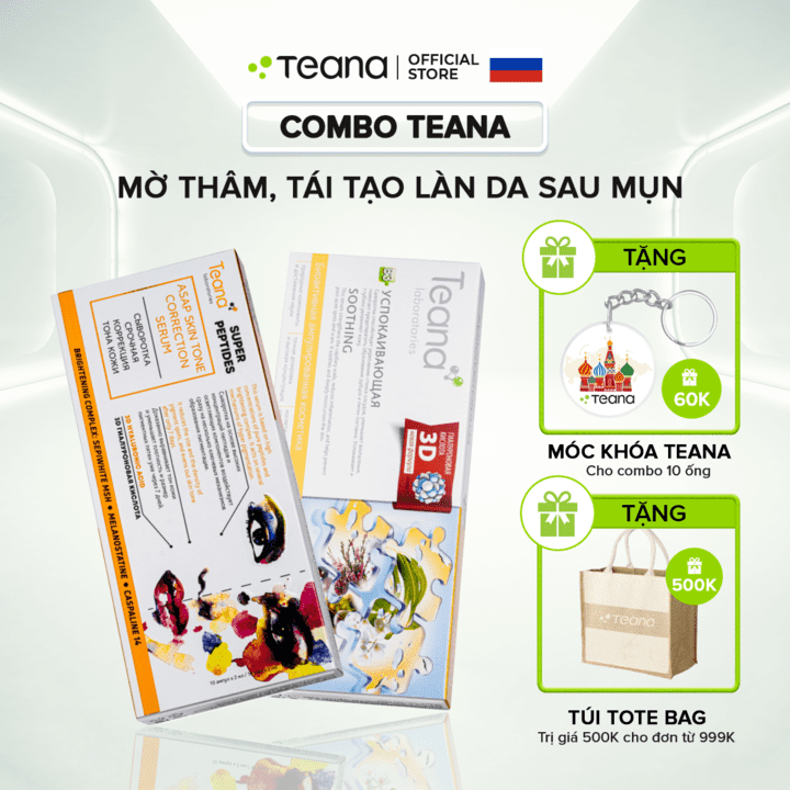 Combo TEANA mờ thâm, tái tạo làn da sau mụn