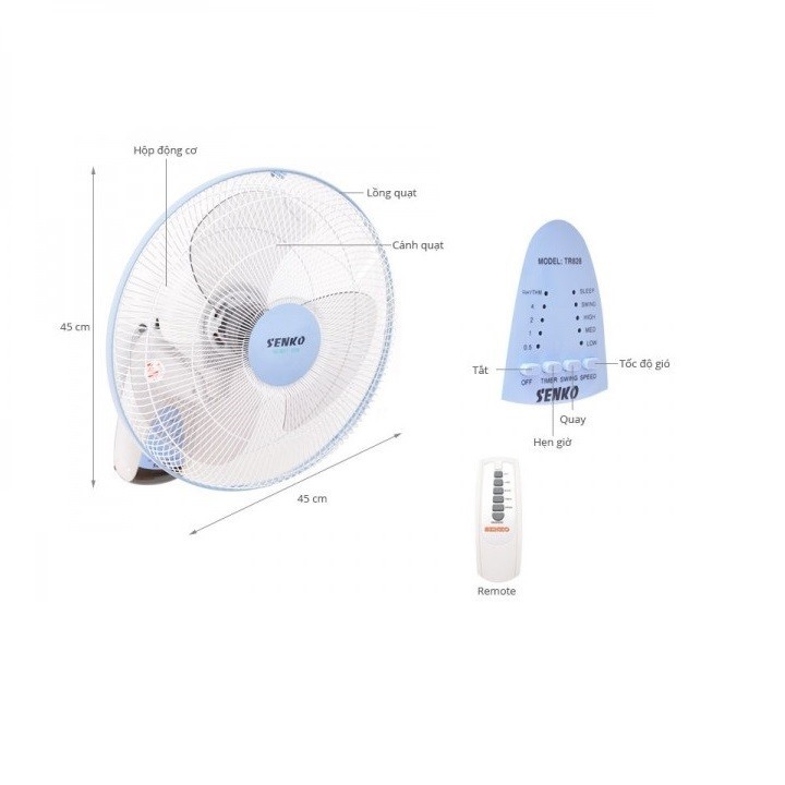 Quạt treo có remote Senko TR1628