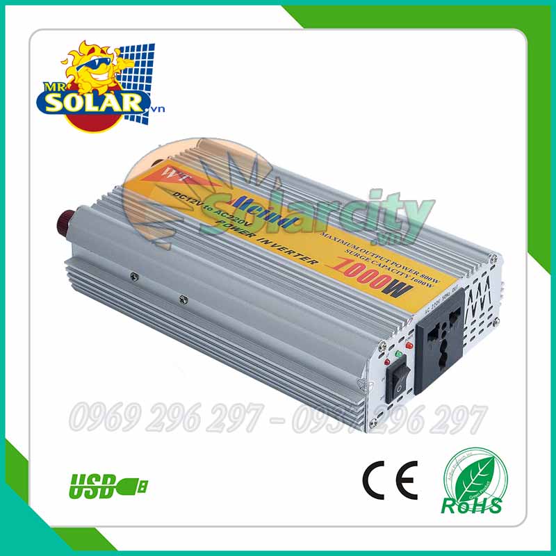 INVERTER KÍCH ĐIỆN 1000W- 12VDC SANG 220VAC