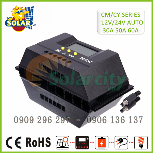 CONTROLLER SOLAR CHARGE PWM6048B-48V/60A LCD