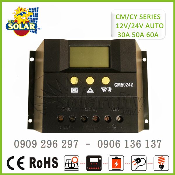 CONTROLLER SOLAR CHARGE PWM4048B-48V/40A LCD