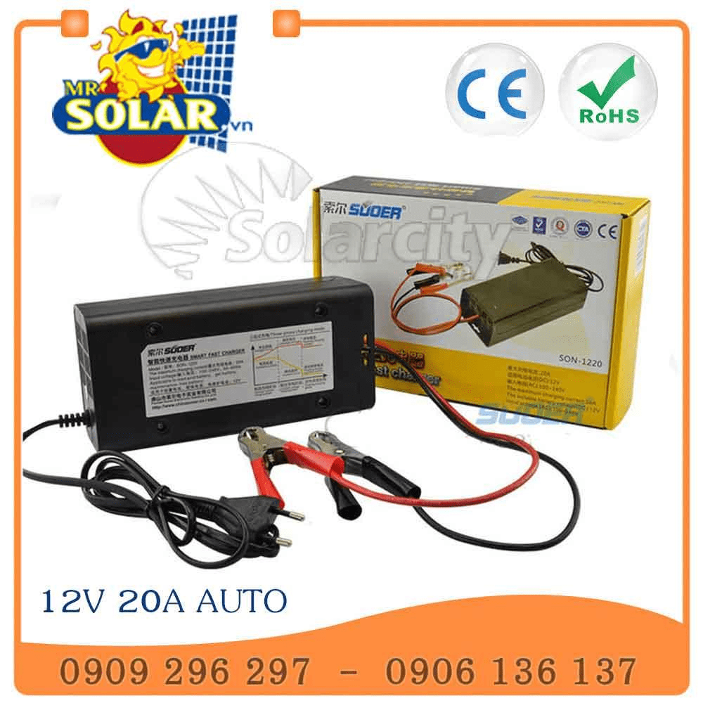 BỘ​ SẠC BÌNH ẮC QUY 12V 20A SUOER TỰ ĐỘNG