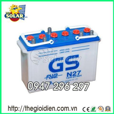 Ắc quy GS nước 12v - 27Ah (N27)