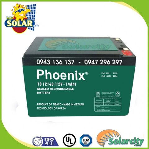 Ắc quy xe đạp điện 12V- 14Ah PHOENIX