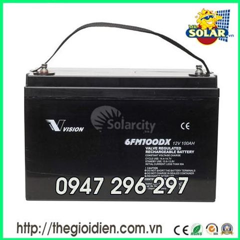 ẮC QUY VISION 12V-100AH (6FM100D-X) DÒNG XẢ SÂU