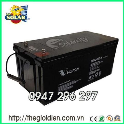 ẮC QUY VISION 12V-200AH (6FM200D-X) DÒNG XẢ SÂU