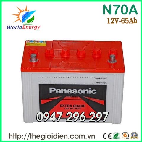 Ắc quy Panasonic 12v – 65Ah (N70A)