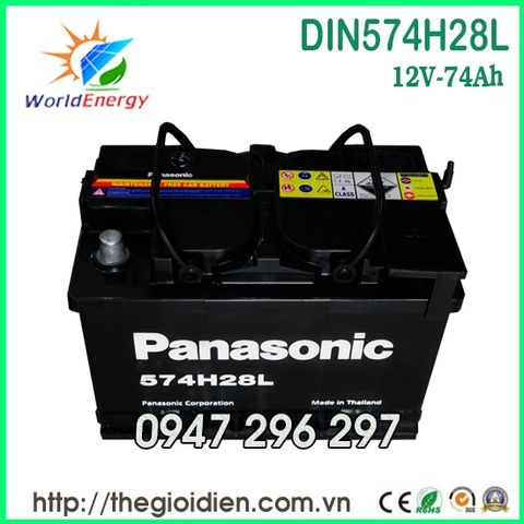 Ắc quy Panasonic 12V-74Ah (DIN 574H28L)