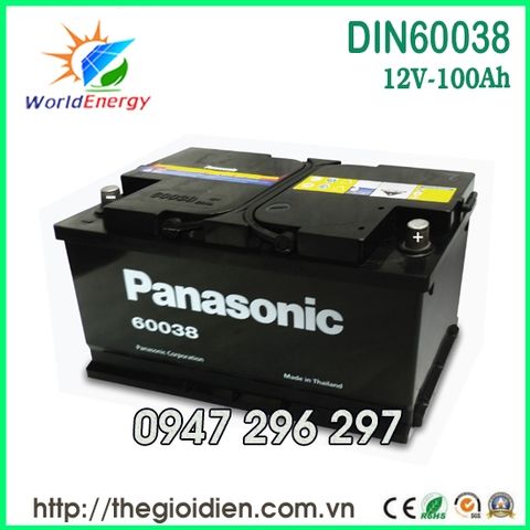 Ắc quy Panasonic 12V-100Ah (DIN 60038)