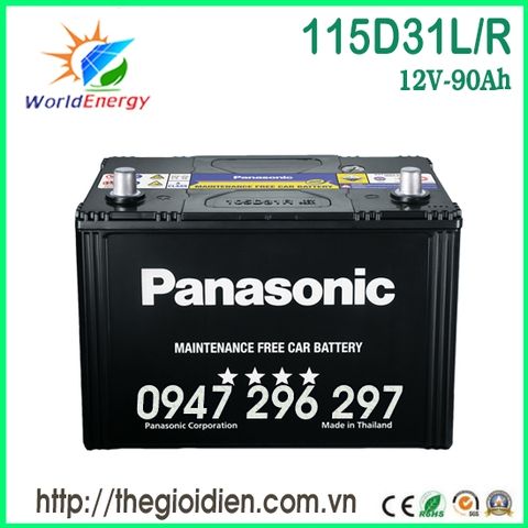 Ắc quy Panasonic 12V-90Ah (115D31L/R)