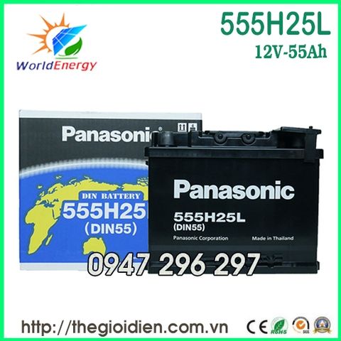 Ắc quy Panasonic 12V-55Ah (DIN 555H25L)