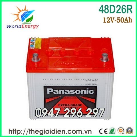 Ắc quy Panasonic 12v – 50Ah (48D26R)