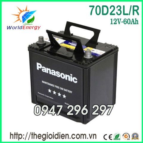 Ắc quy Panasonic 12V-60Ah (70D23L/R)