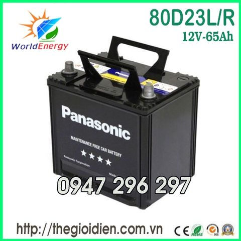 Ắc quy Panasonic 12V-65Ah (80D23L/R)