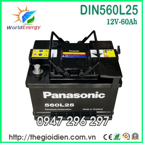 Ắc quy Panasonic 12V-60Ah (DIN 560L25)