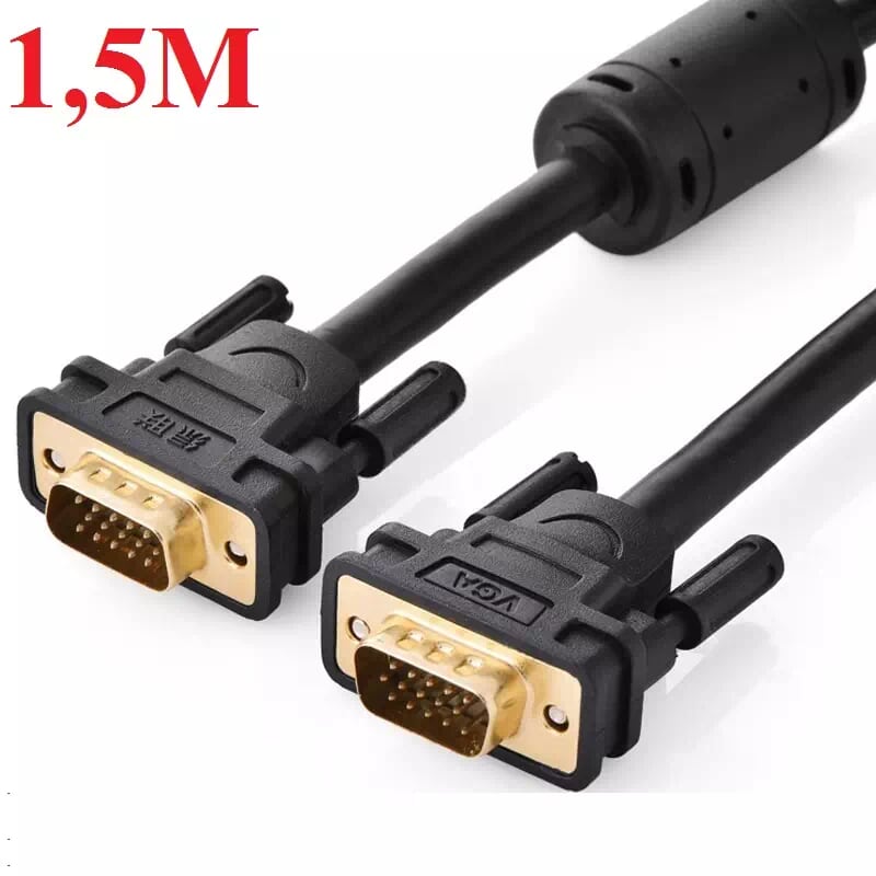 Ugreen 11630 1.5M màu Đen Cáp tín hiệu 2 đầu VGA VG101