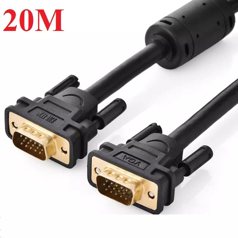 Ugreen 11635 20M màu Đen Cáp tín hiệu 2 đầu VGA VG101