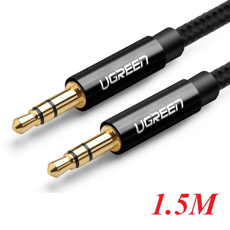 Ugreen 50362 1.5M màu Đen Cáp âm thanh 2 đầu 3.5mm dương AV112