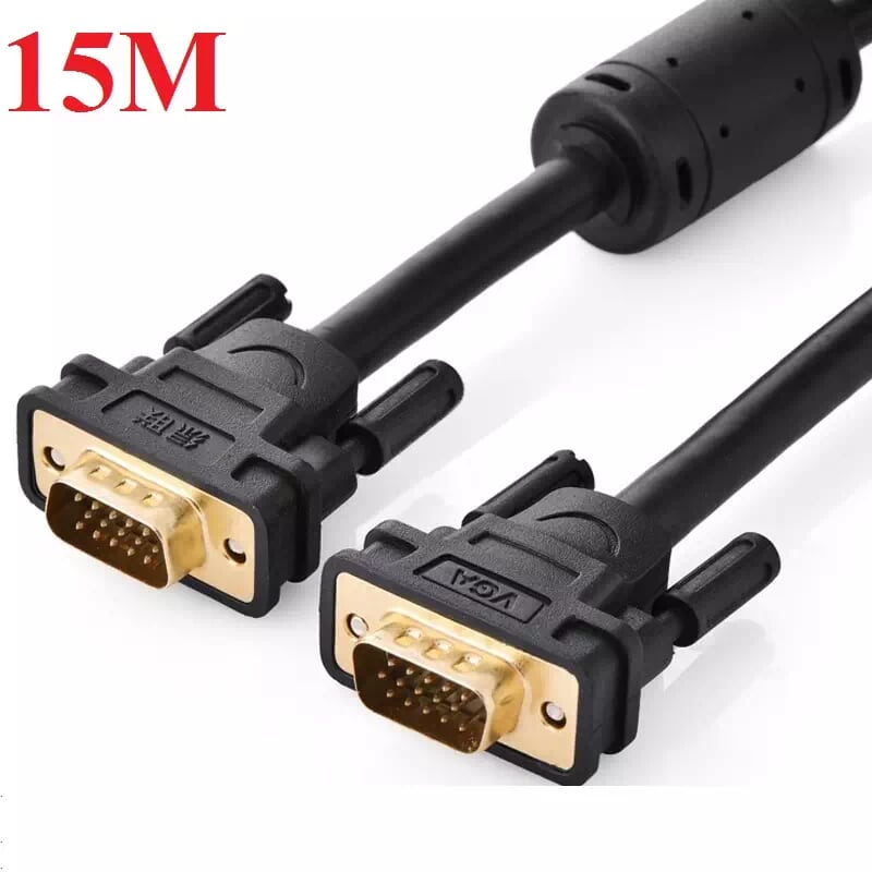 Ugreen 11634 15M màu Đen Cáp tín hiệu 2 đầu VGA VG101