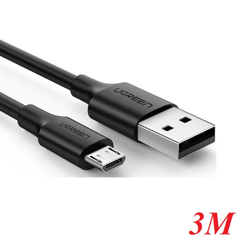 Ugreen 60827 3M màu đen cáp Micro Usb 2.0 mạ nickel chống nhiễu us289