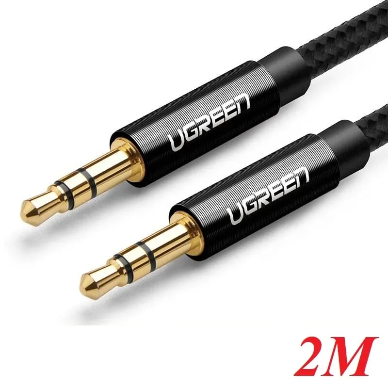 Ugreen 50363 2M màu Đen Cáp âm thanh 2 đầu 3.5mm dương AV112