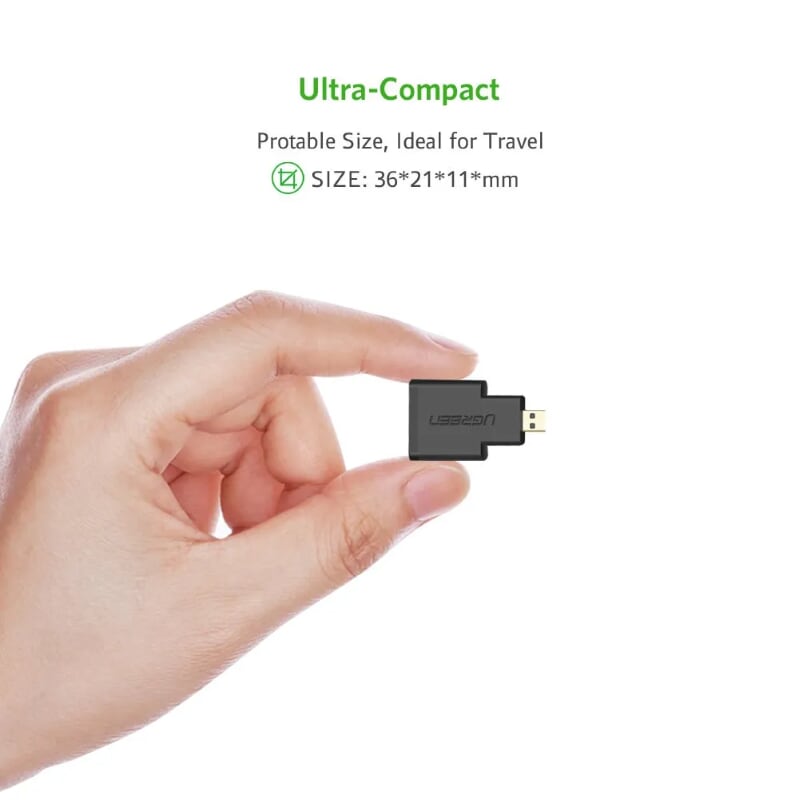 Ugreen 20106 Màu Đen Đầu chuyển đổi Micro HDMI sang HDMI 20106