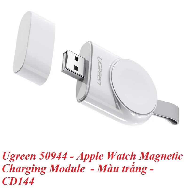 Ugreen 50944 Màu Trắng Sạc không dây cho đồng hồ thông minh Apple có Chip MFI CD144