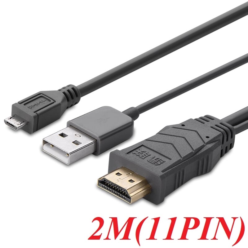 Ugreen 20139 2M màu đen CáP tín hiệu Mhl Micro 11Pin sang Hdmi 20139