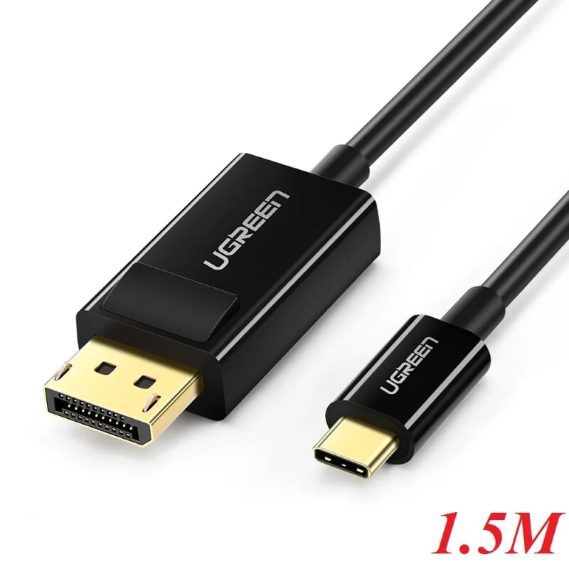 Ugreen 50994 1.5M màu Đen Cáp chuyển đổi TYPE C sang DISPLAYPORT dương MM139