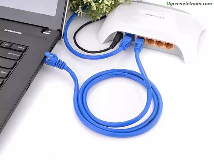 Ugreen 20157 0.5M Màu xanh Cáp mạng LAN CAT6 UPT NW102