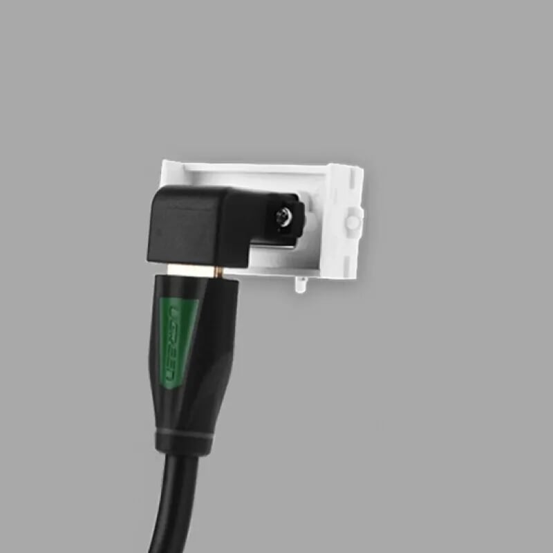 Ugreen 20318 Màu Đen Mặt nạ HDMI âm tường gập 90 độ cao cấp MM113