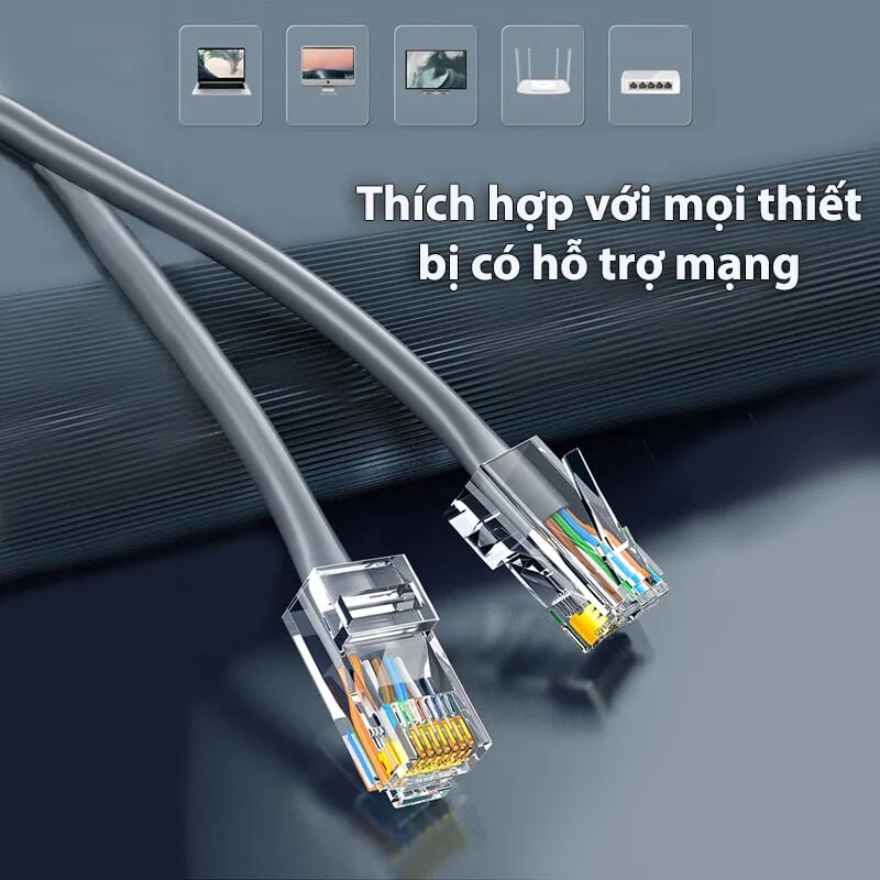 Ugreen 50961 Cat6 10 cái 1 túi hạt đầu bấm mạng rj45 NW120