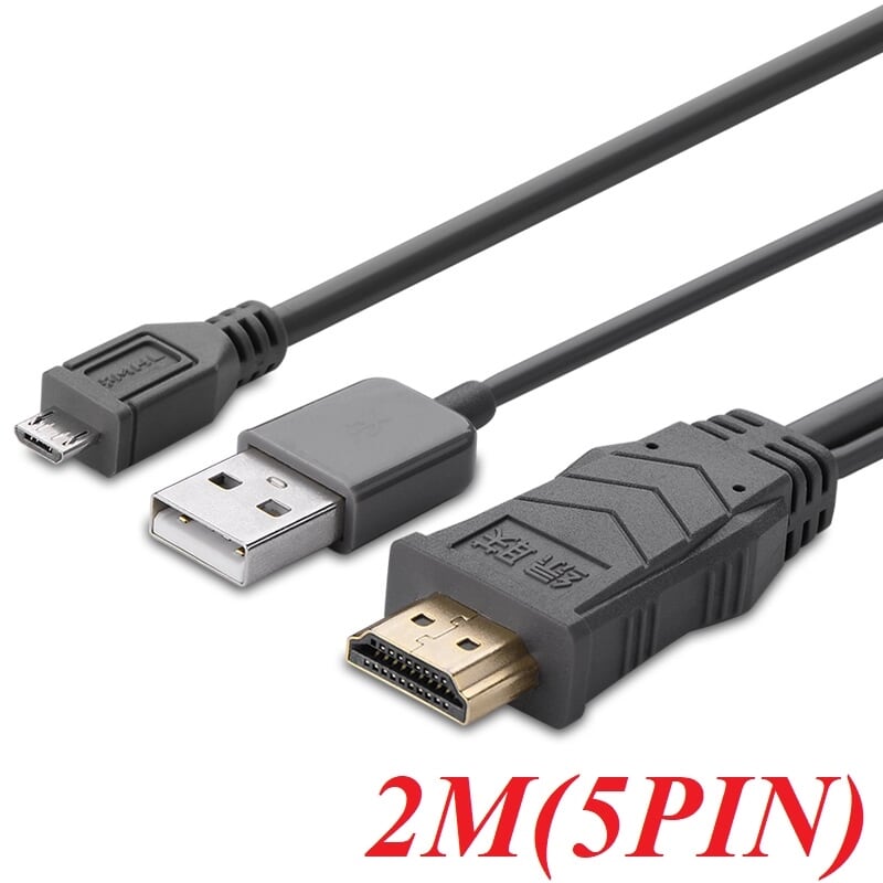 Ugreen 20133 2M màu đen CáP tín hiệu Mhl Micro 5Pin sang Hdmi 20133