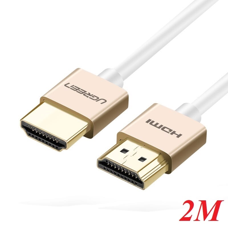 Ugreen 40490 2M màu Hồng Cáp tín hiệu HDMI chuẩn 2.0 sợi siêu nhỏ cao cấp HD117