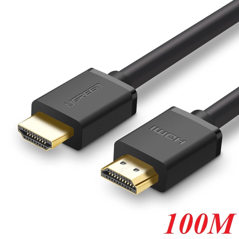 Ugreen 50410 100M màu Đen Cáp tín hiệu HDMI chuẩn 1.4 hỗ trợ phân giải 4K * 2K HD104