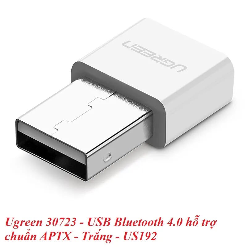 Ugreen 30723 BT 4.0 màu Trắng USB nhận Bluetooth hô trợ APTX CM109