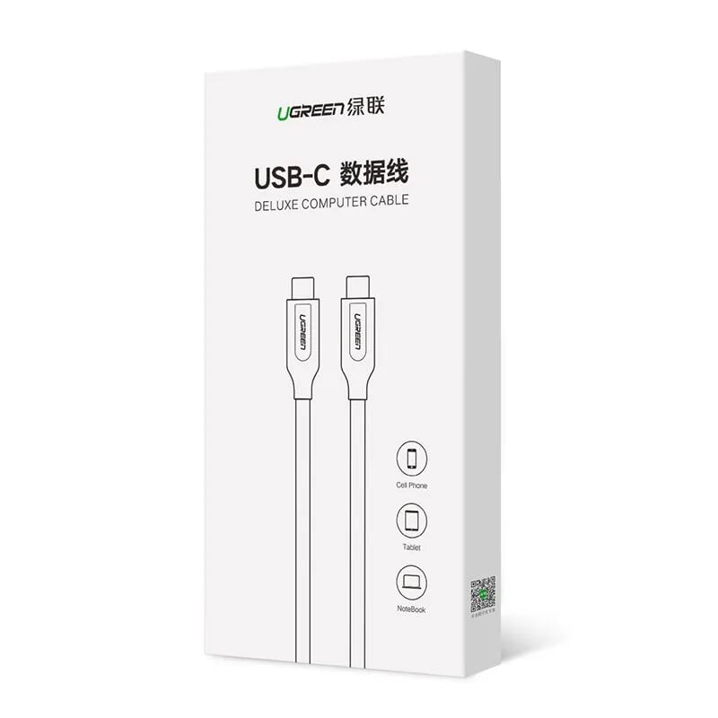 Ugreen 50230 1M màu Đen Dây USB Type-C sang USB Type-C US266